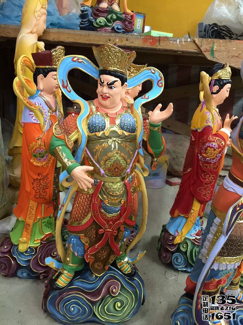 寺廟玻璃鋼菩薩樹(shù)脂彩繪二十四諸天雕塑