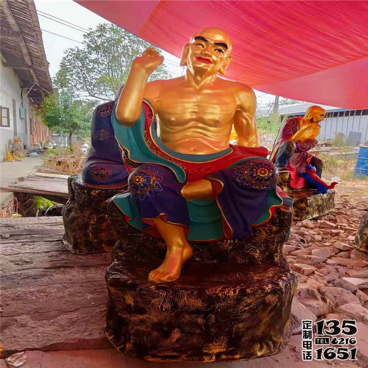 玻璃鋼彩繪景區(qū)寺廟大型十八羅漢雕塑 玻璃鋼彩繪景區(qū)寺廟大型十八羅漢雕塑