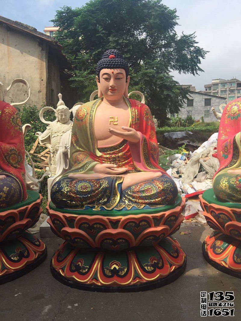 玻璃鋼彩繪廟宇大型佛像五方佛雕塑 玻璃鋼彩繪廟宇大型佛像五方佛雕塑