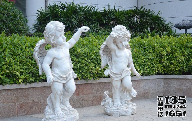 廣場(chǎng)擺放玻璃鋼小天使西方人物雕塑 廣場(chǎng)擺放玻璃鋼小天使西方人物雕塑