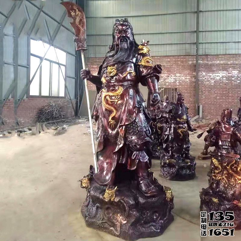 玻璃鋼仿銅創意寺廟景區供奉佛像景觀關公雕塑 玻璃鋼仿銅創意寺廟景區供奉佛像景觀關公雕塑