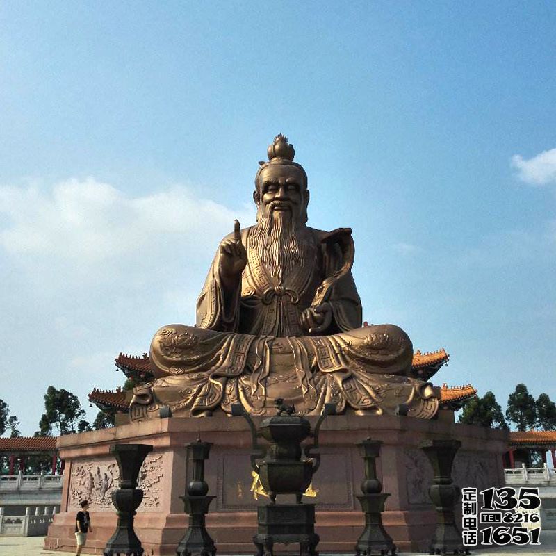 廣場景區大型玻璃鋼仿銅老子雕塑 廣場景區大型玻璃鋼仿銅老子雕塑