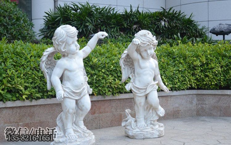玻璃鋼仿石西方小天使雕塑 玻璃鋼仿石西方小天使雕塑